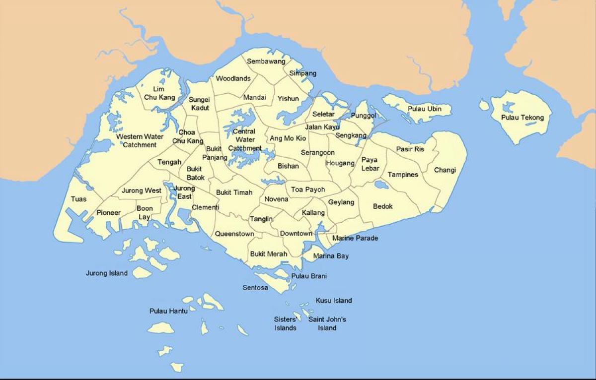 karta Singapura zemlji