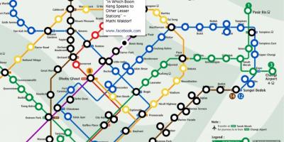 Metro Željeznički Singapur na karti