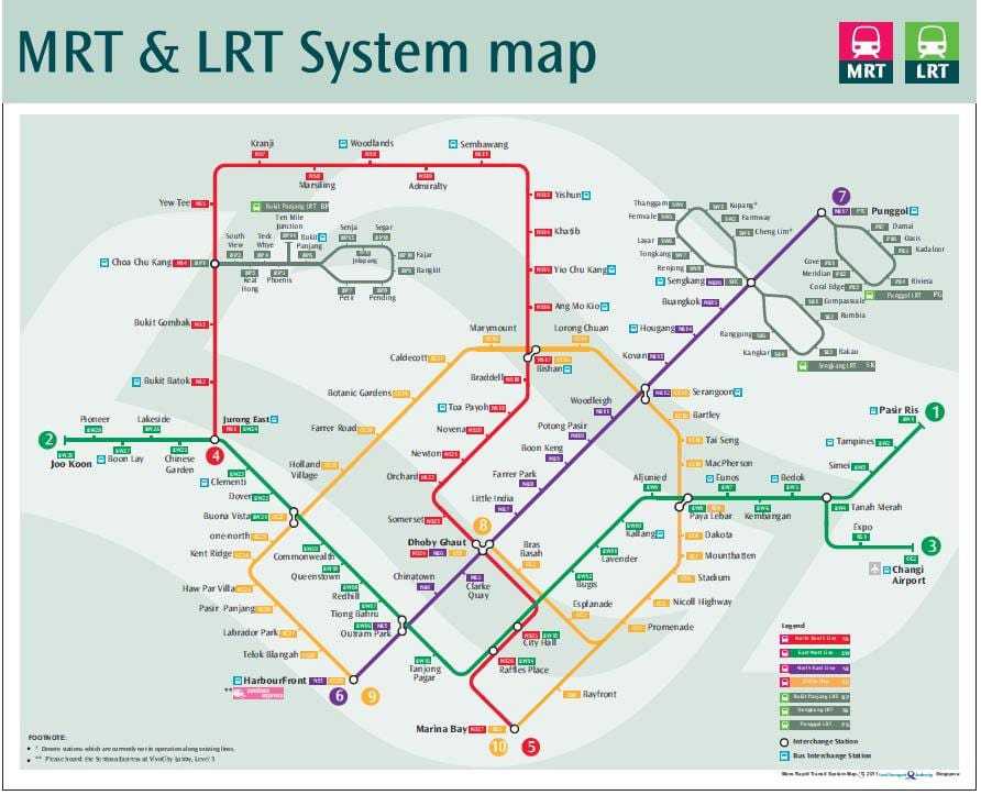 лрт put na karti Singapura