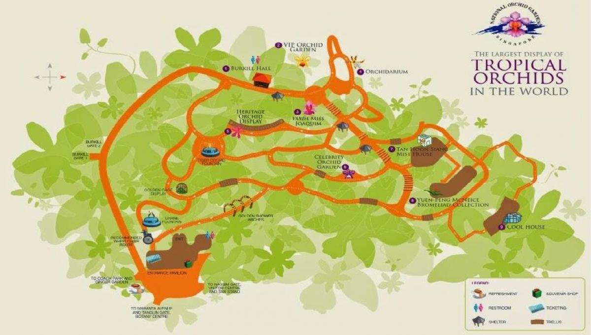 Botanički vrtovi Singapur na karti