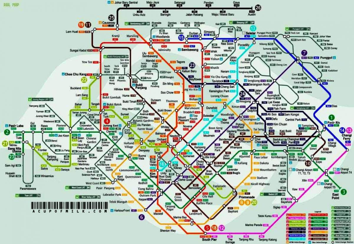 budućnost metro Singapur na karti
