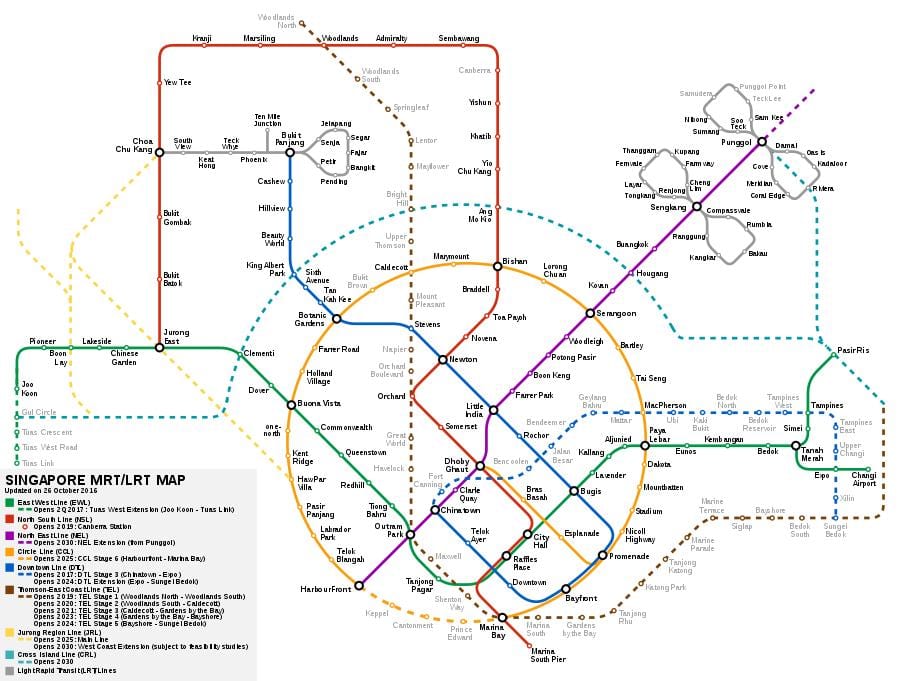 Singapur sustav MRT kartu