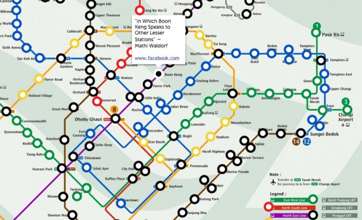 metro Željeznički Singapur na karti