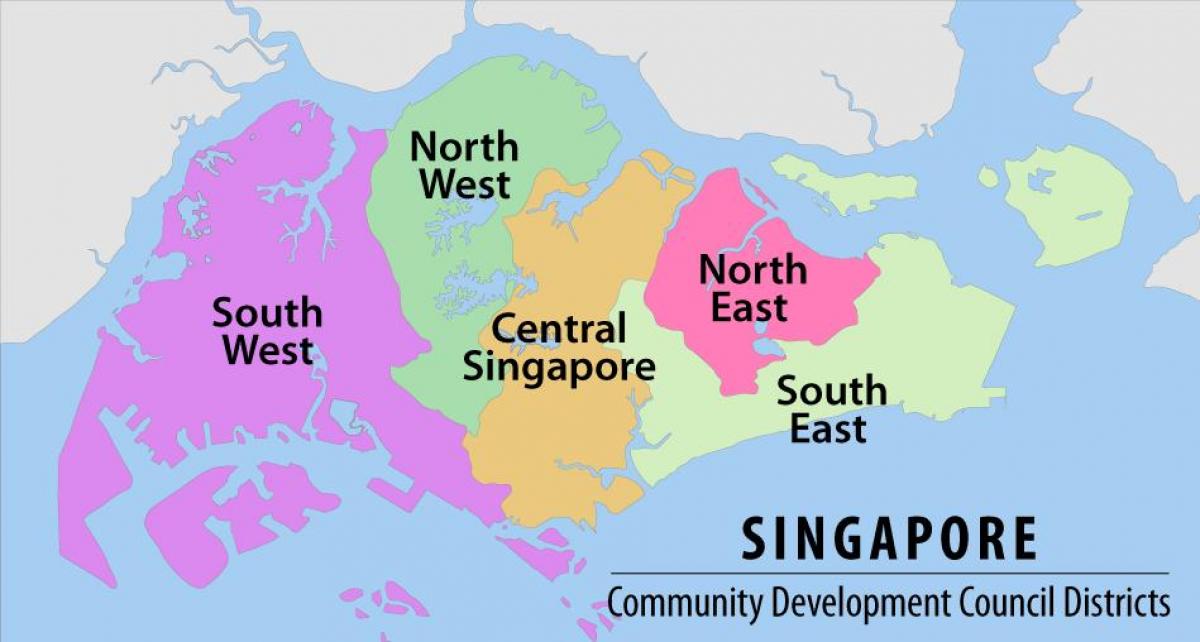 karta području Singapur