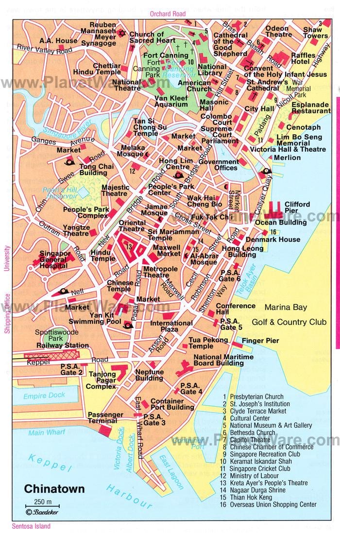kineska četvrt Singapur kartica