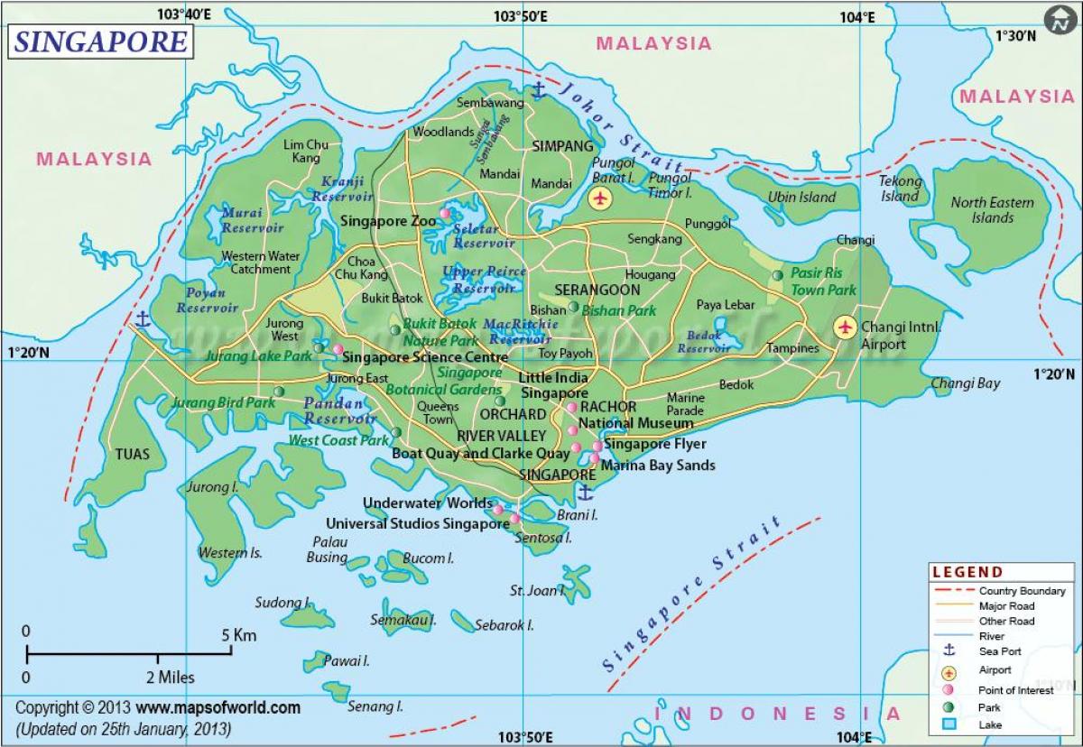 Lokacija Singapur na karti