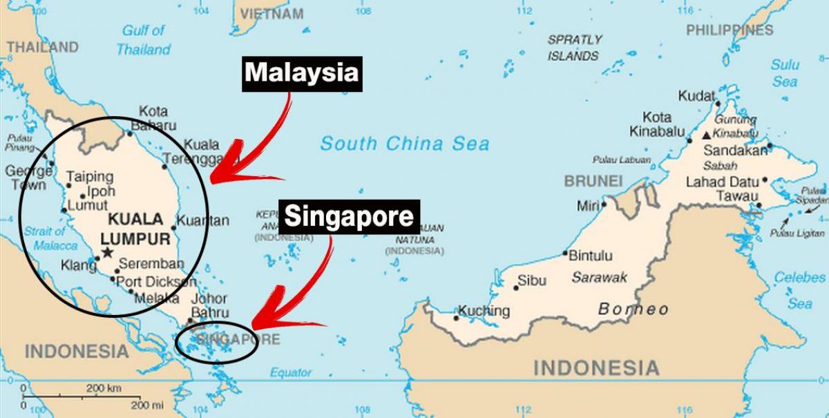 Singapur karta svijeta