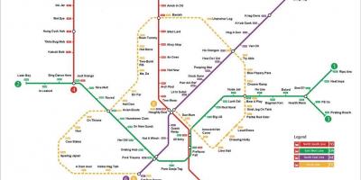 Postaja podzemne željeznice Singapur na karti
