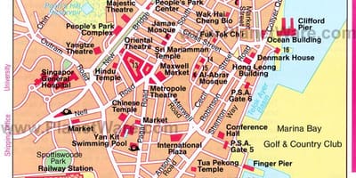 Kineska četvrt Singapur kartica