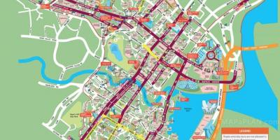 Mapa ulica Singapura