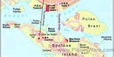 Karta znamenitosti Singapura